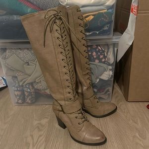 Knee High Lace Up Boot